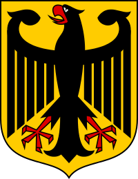White Eagle in Red Box Logo - Coat of arms of Germany