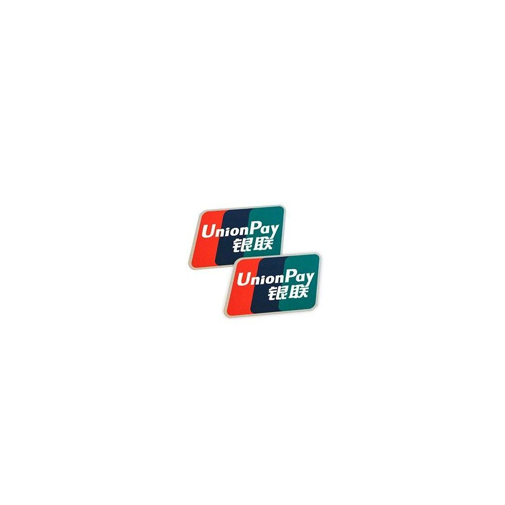 UnionPay Logo - Unionpay Logo Sticker (Parallelogram with Silver side)