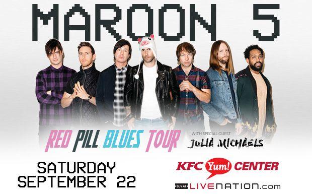 Maroon 5 2018 Logo - Maroon 5 Red Pill Blues Tour. KFC Yum! Center