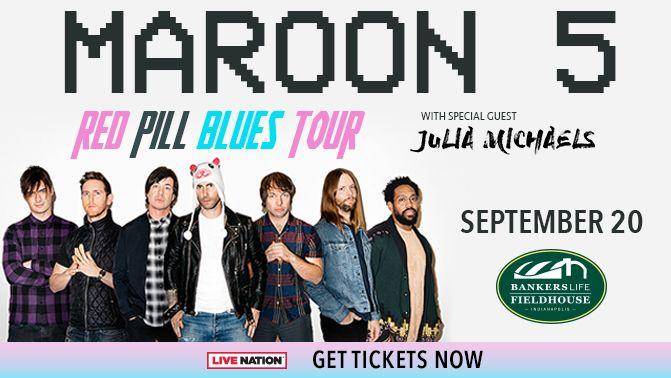 Maroon 5 2018 Logo - Maroon 5: Red Pill Blues Tour | Bankers Life Fieldhouse