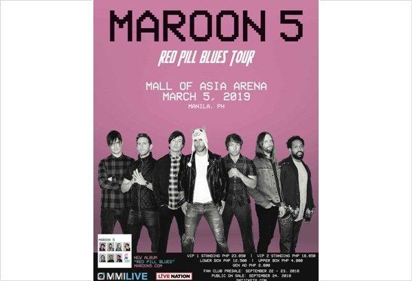 Maroon 5 2018 Logo - Maroon 5 reveals new details of Manila show | Philstar.com