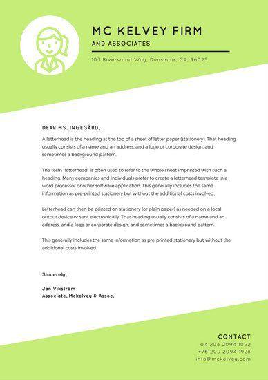 Official Business Logo - Bright Green Official Business Corporate Letterhead - Templates by Canva