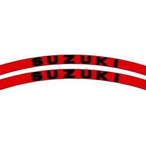 Red Curved Line Logo - Red SUZUKI Logo Rim Stripes GSXR TLR TL1000S SV650 SV1000 HAYABUSA ...