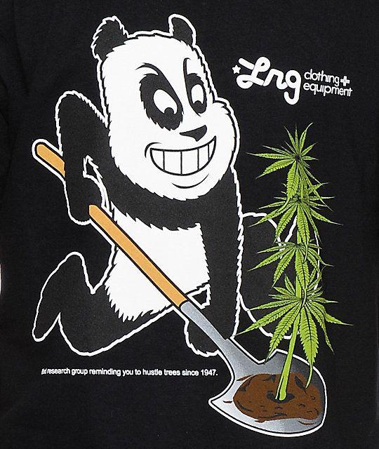 LRG Panda Logo - LRG Panda Strain Black T Shirt