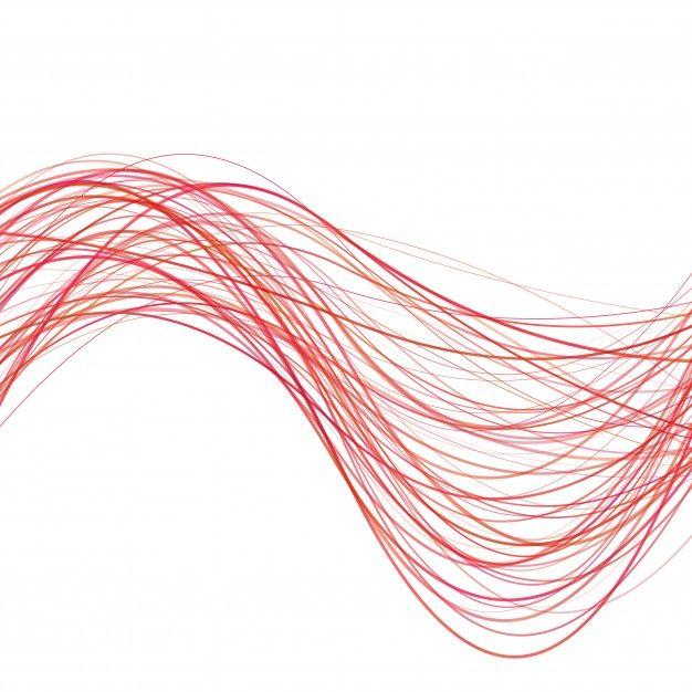 Red Curved Line Logo - Dynamic abstract wave line background - vector illustration from red ...