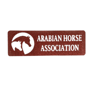 Red Glitter Logo - AHA Red Glitter Rectangle Logo – Arabian Horse Association Store