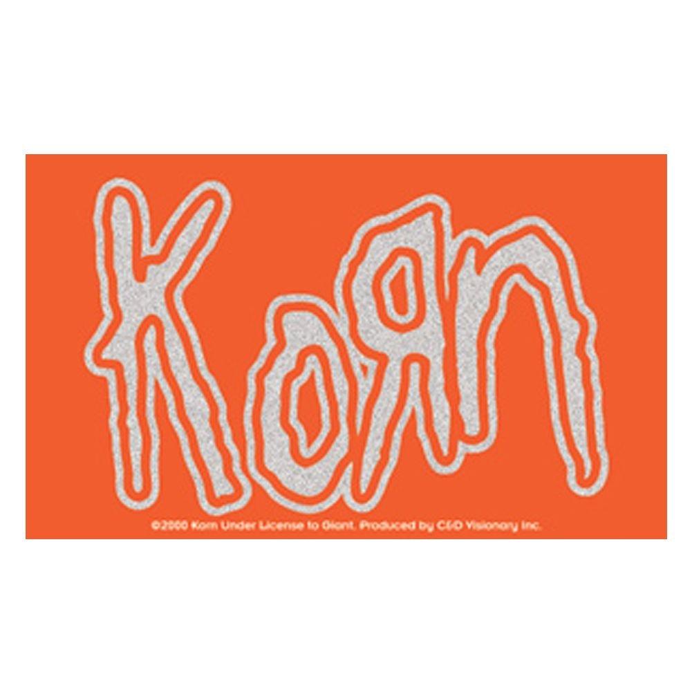 Red Glitter Logo - Korn Glitter Band Logo Sticker