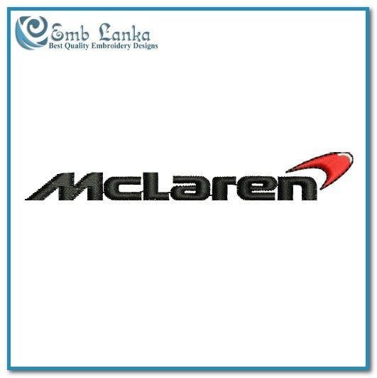 Maclaren Car Logo - Mclaren Car Logo Embroidery Design | Emblanka.com