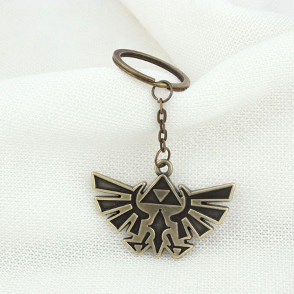 Bronze Logo - 1PC Legend of Zelda Triforce Keychain Zelda Logo Key Chain