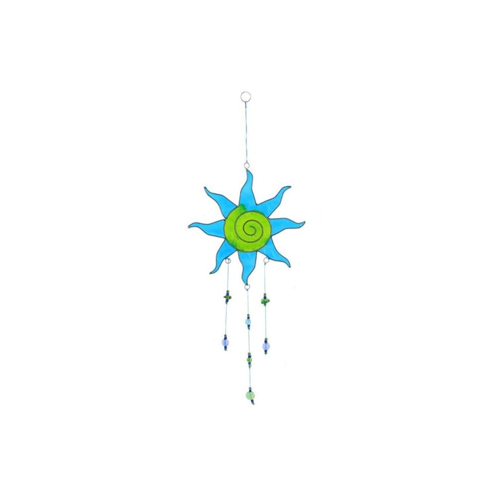 Green and Blue Sun Logo - Sun Suncatcher - Blue & Green 12 cm - Ceremony & Ritual from Sacred ...