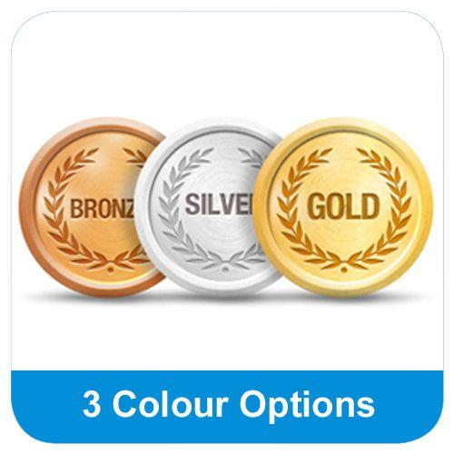 Bronze Logo - Pack of 100 Tudor Rose Medals with Ribbons & Free Logo Inserts (40mm ...