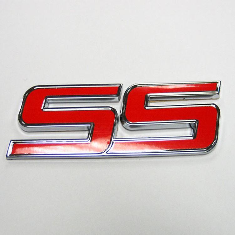 Red SS Logo - 2019 3D Car SS Metal Badge Emblem Red SS Logo Decal Emblem Sticker ...
