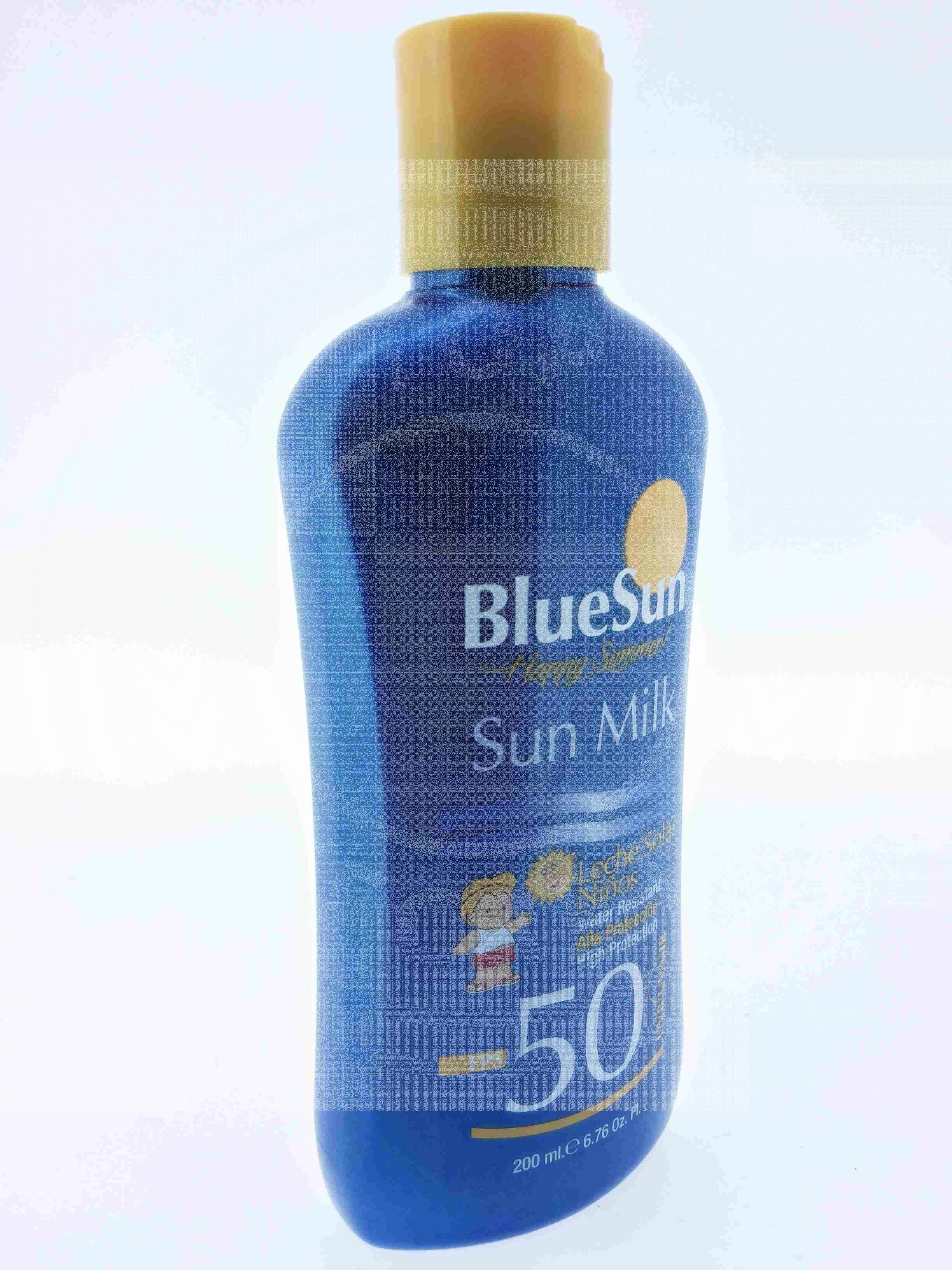 Green and Blue Sun Logo - BLUESUN HAPPY SUMMER SUN MILK SPF 50 200ML LECHE SOLAR NIÑOS | eBay