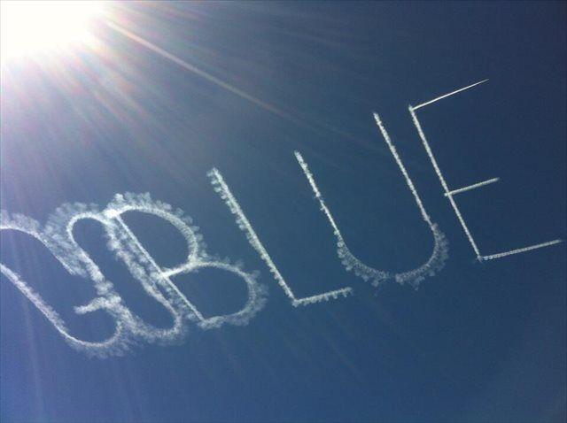 Go Blue University of Michigan Logo - Michigan paid for 'Go Blue' skywriting over Spartan Stadium