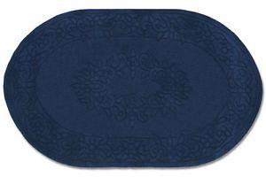 Semi Oval Blue Logo - SHAPED Semi Circle Oval ROYAL ROY04 Plain Blue Chinese ...