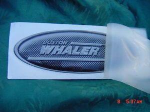 Semi Oval Blue Logo - BOSTON WHALER EMBLEM CHROME OVAL NEW 5-3/4