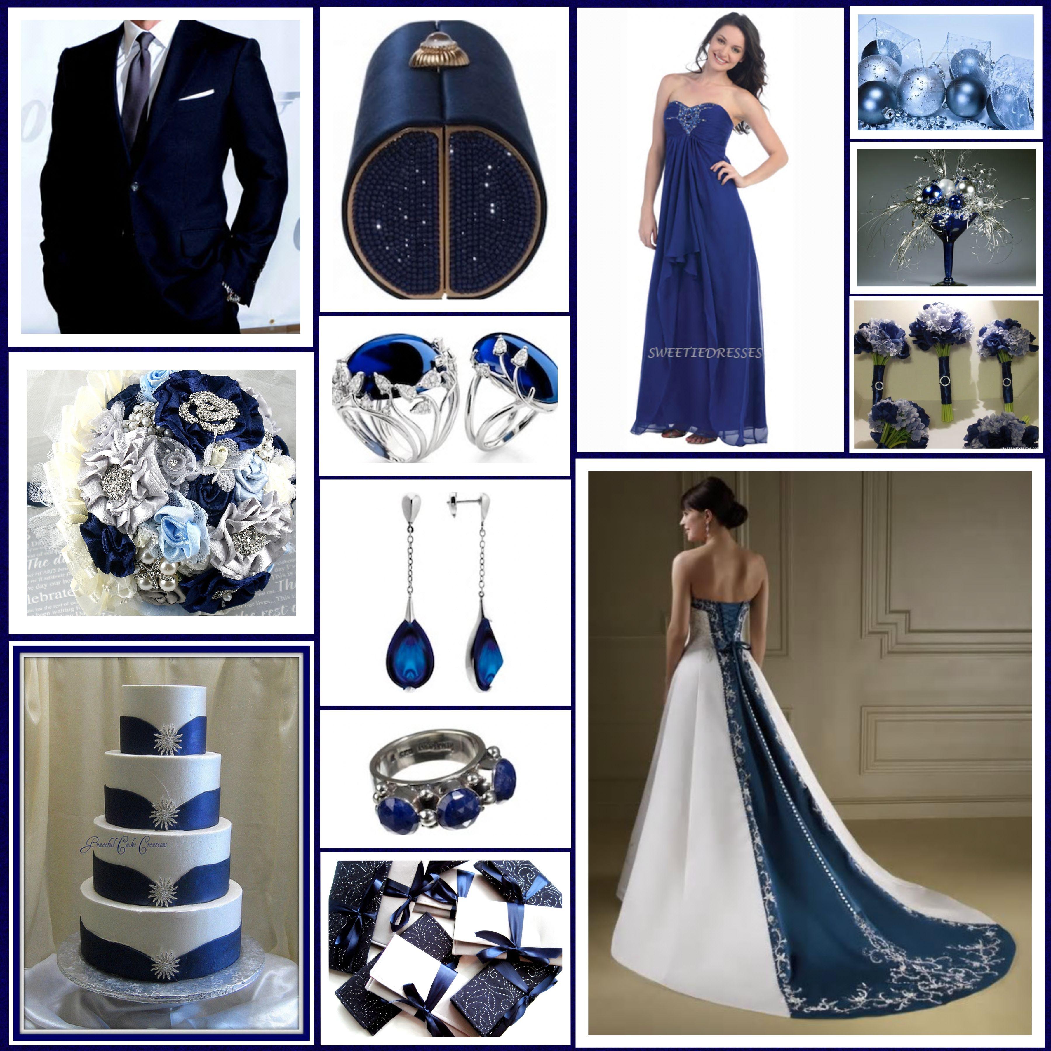 Navy Blue and Silver Logo - Navy Blue, Silver and Ivory Wedding Palette close to what i want but