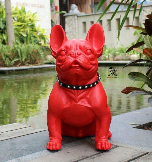 Red and Black Dog Logo - handmade polyresin craft red and black dog modern fashion