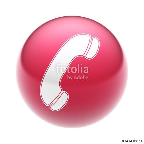 Red Ball F Logo - The Call Icon On The Red Ball. And Royalty Free Image