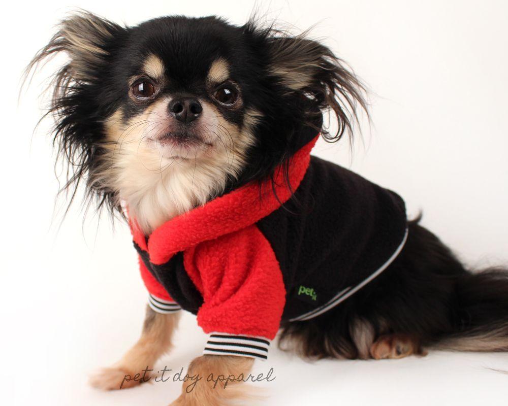 Red and Black Dog Logo - Dog Clothes Raglan sleeved Red and Black Dog Hoodie it Dog Apparel