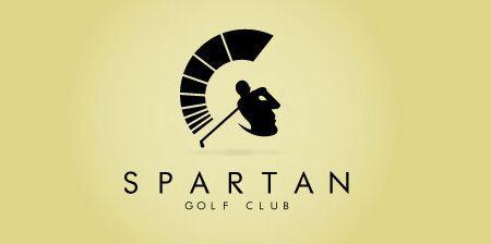 Cool Unique Logo - Spartan Golf. nice use of swing to create helmet. body creates