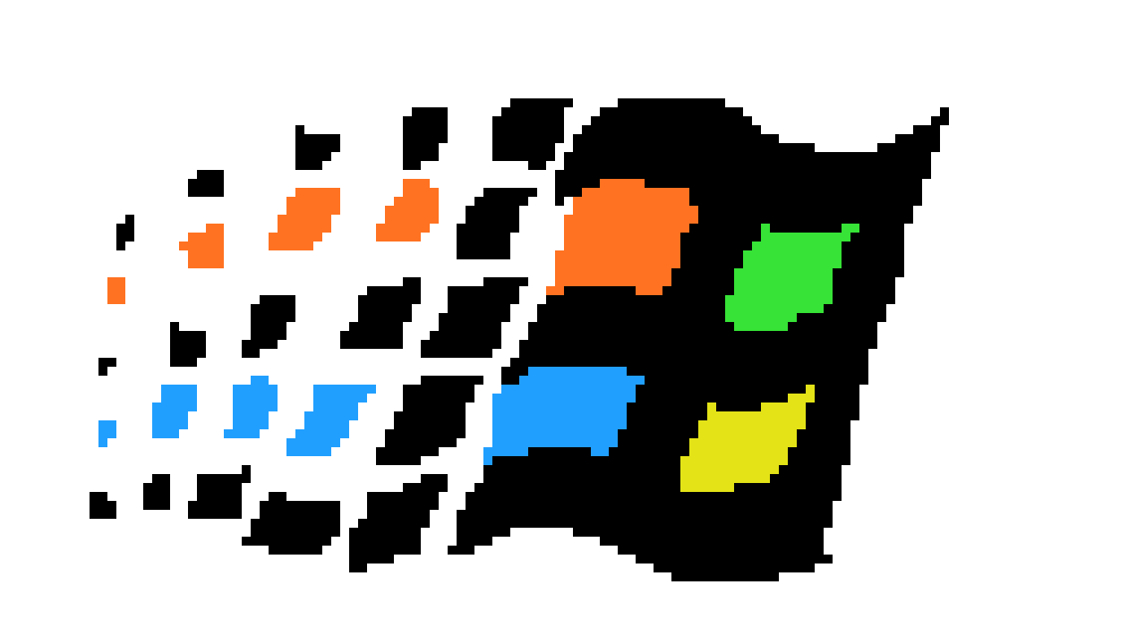 Old Windows Logo - old windows logo Pixel Art