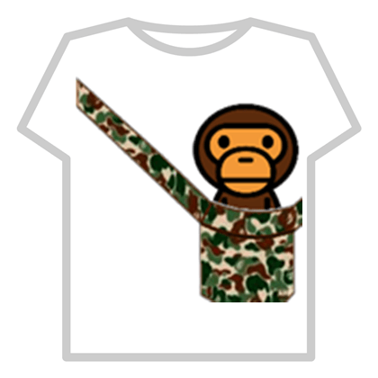 BAPE Monkey Logo - Bape Monkey In Bape Bag - Roblox