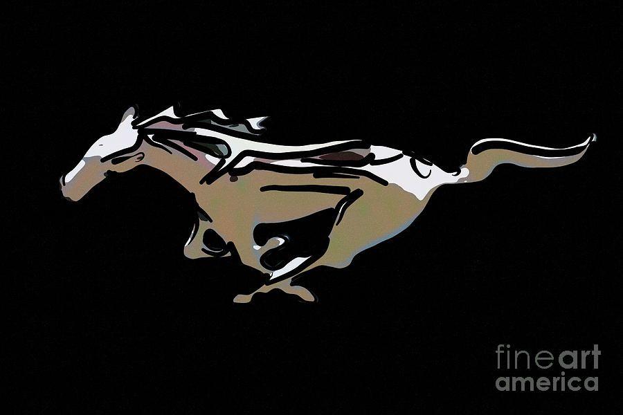 Ford Mustang Horse Logo - Ford Mustang Horse Logo Photograph by Dale Powell