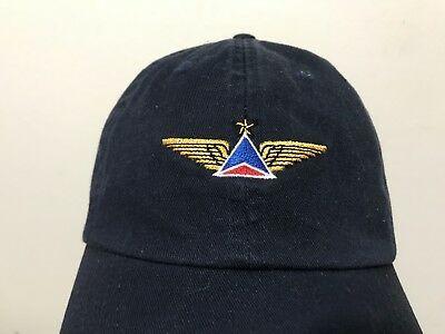 Red Ball F Logo - DELTA AIR LINES Retro Logo ball cap - navy-blue hat, vintage ...