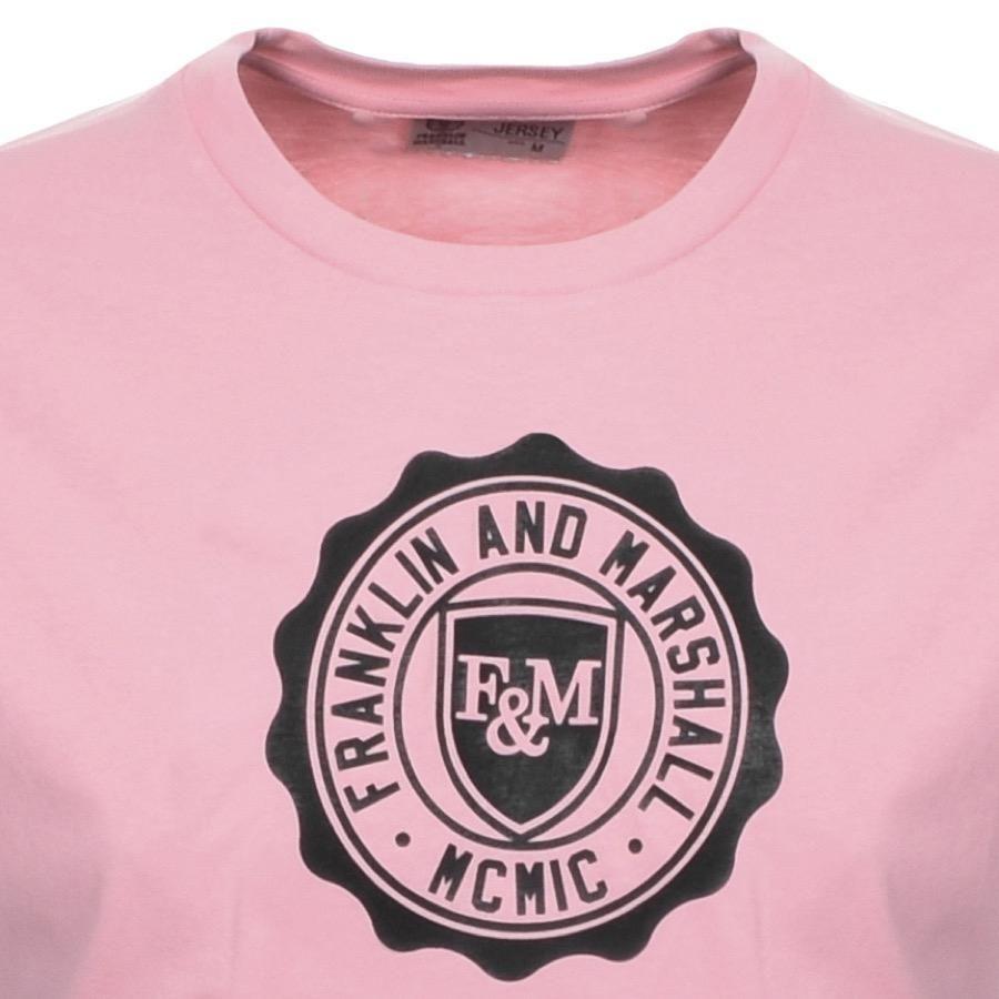 Franklin Clothing Logo - Franklin & Marshall Crew Neck Logo T Shirt Pink in Pink for Men - Lyst