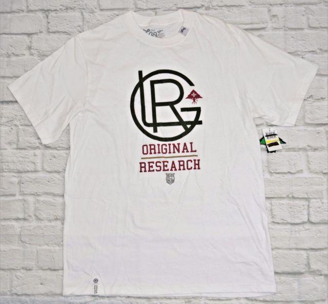 LRG Original Logo - LRG Men's T Shirt Tee Medium M White Short Sleeve Logo Graphic