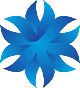 Blue Flower Logo - Origami Flower Logo Vector (.EPS) Free Download