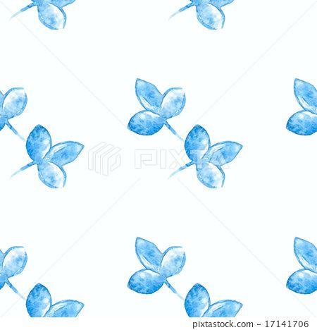 Blue Flower Logo - Watercolor blue flower silhouette closeup isolated on white ...