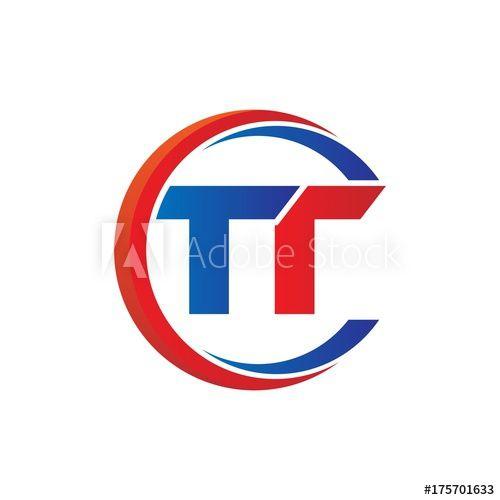 TT Logo - tt logo vector modern initial swoosh circle blue and red - Buy this ...