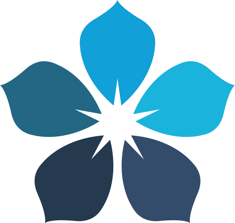 Blue Flower Logo - Mirillis for Media