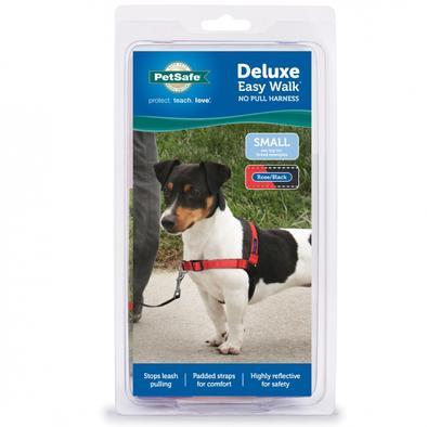 Red and Black Dog Logo - PetSafe Deluxe Easy Walk Rose Red & Black Dog Harness