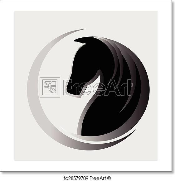Beautiful Horse Logo - Free art print of Horse logo. Beautiful horse logo vector identity ...