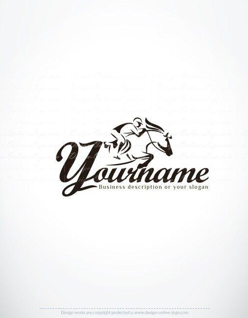 Beautiful Horse Logo - Exclusive Design: Horse Riding Logo + Compatible FREE Business Card ...