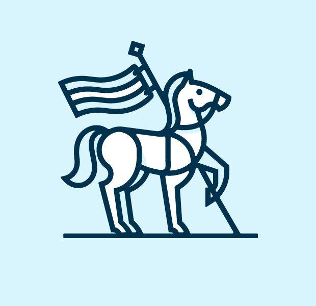 White Blue Horse Logo - 25+ Horse Logo Designs, Ideas, Examples | Design Trends - Premium ...