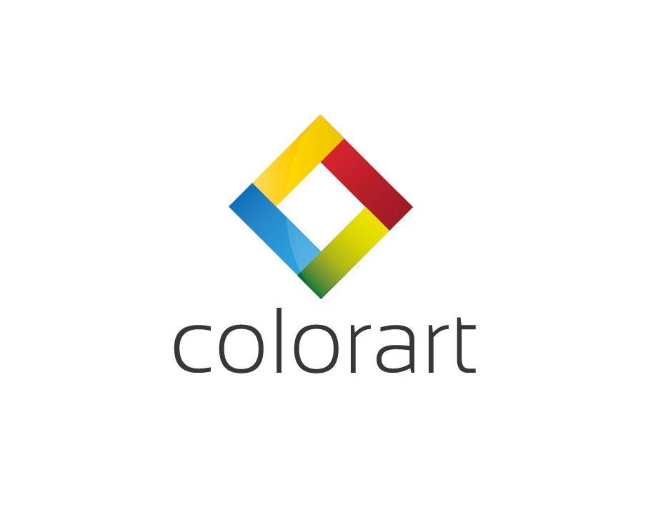 Colorful Art Logo - Colorart Logo - Abstract Colorful Square with Black Text ...