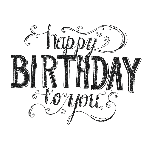 Birthday Black and White Logo - Designer Happy Birthday Gifs to Send to Friends