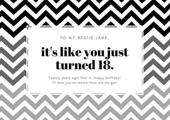 Birthday Black and White Logo - Black and White Zigzag Modern Chic Funny Birthday Card