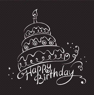 Birthday Black and White Logo - birthday black.wagenaardentistry.com