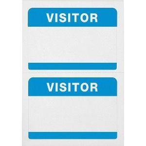 Blue Rectangle with White X Logo - Advantus Corp 97190 Advantus Self-Adhesive Visitor Badges ...