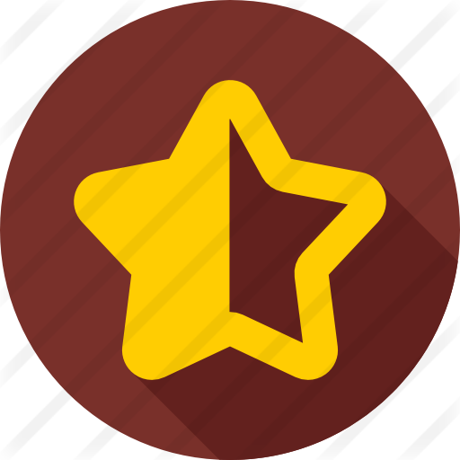 Half Star Red Logo - Half star - Free signs icons