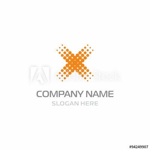 Orange Dot Logo - initial X dot cross simple logo icon - Buy this stock vector and ...