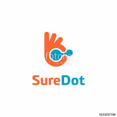 Orange Dot Logo - Sure or dot logo design concept, mobile app