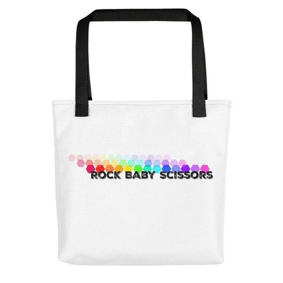 Rainbow Hexagon Logo - Rock Baby Scissors Rainbow Hexagon Tote bag | Etsy