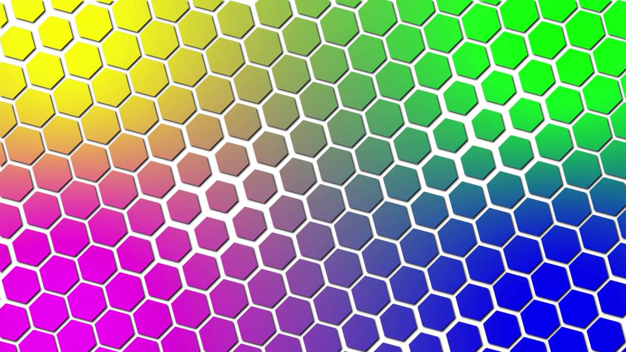 Rainbow Hexagon Logo - Rainbow hexagons animated background