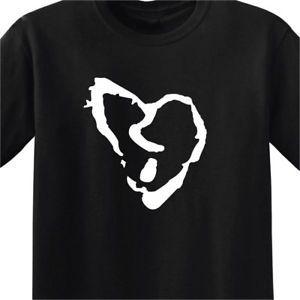 Heart Black and White Logo - XXXTENTACION - MENS Broken Heart Black T-shirt (White Print) - Bad ...